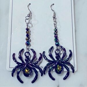 NEW Halloween Multi-colored Spider Earrings